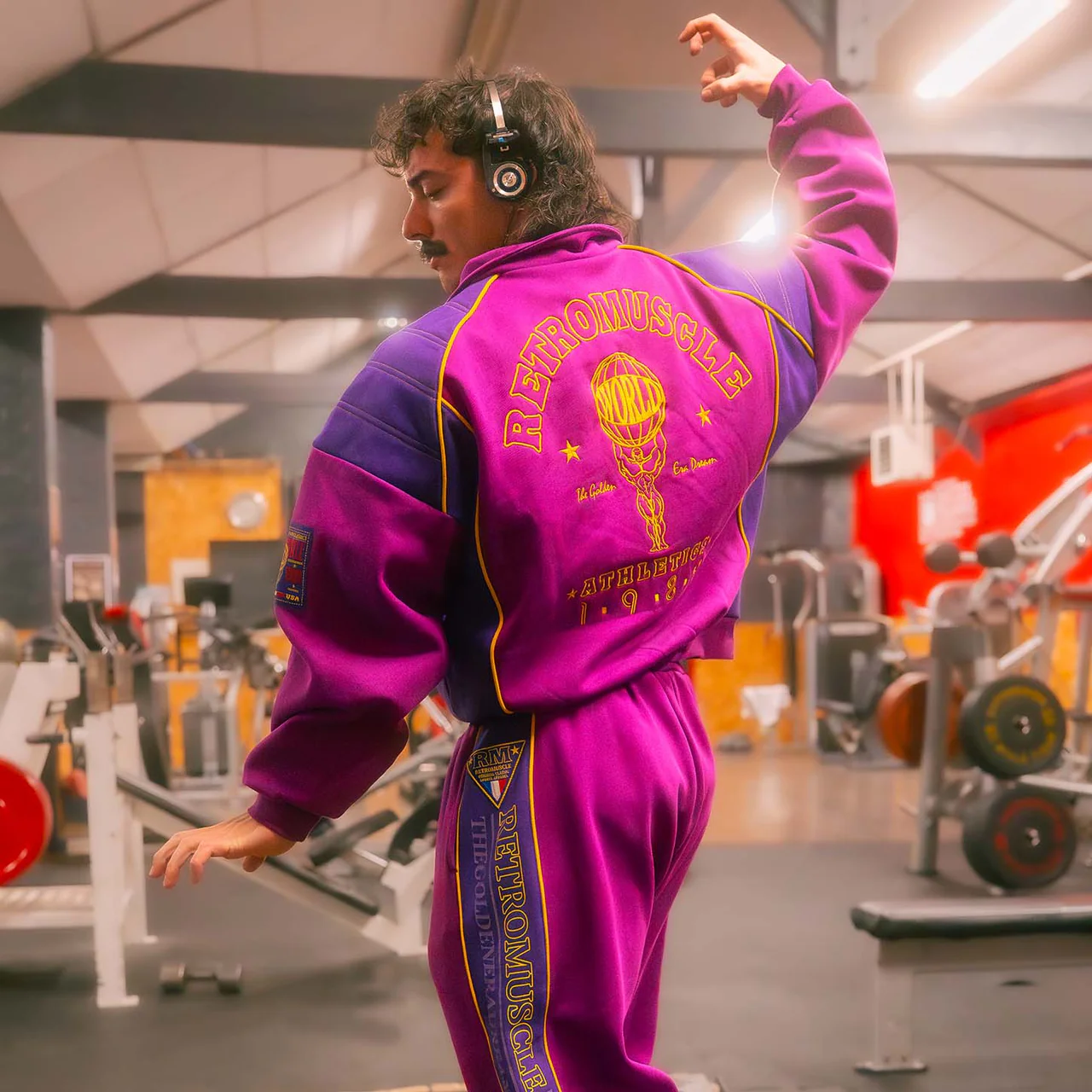 retro muscle track suit